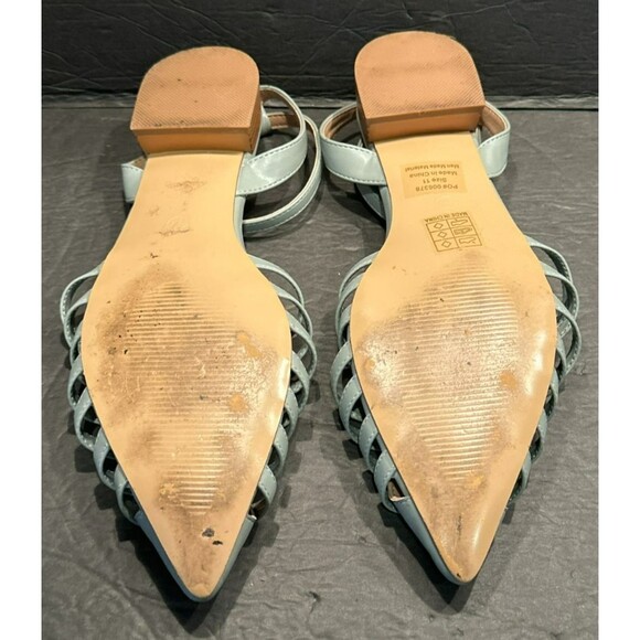 Journee Collection 'Alivia' Bluish Gray Ankle Strap Block Heel Flat Wms Sz 11 - Picture 7 of 8